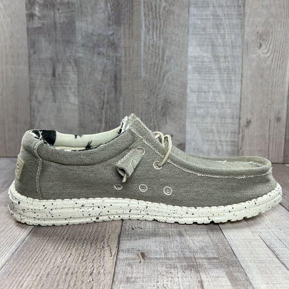 Hey Dude Men's Wally Stretch Slip On Comfort Loafers Casual Shoes Beige Size 8 - Picture 7 of 14